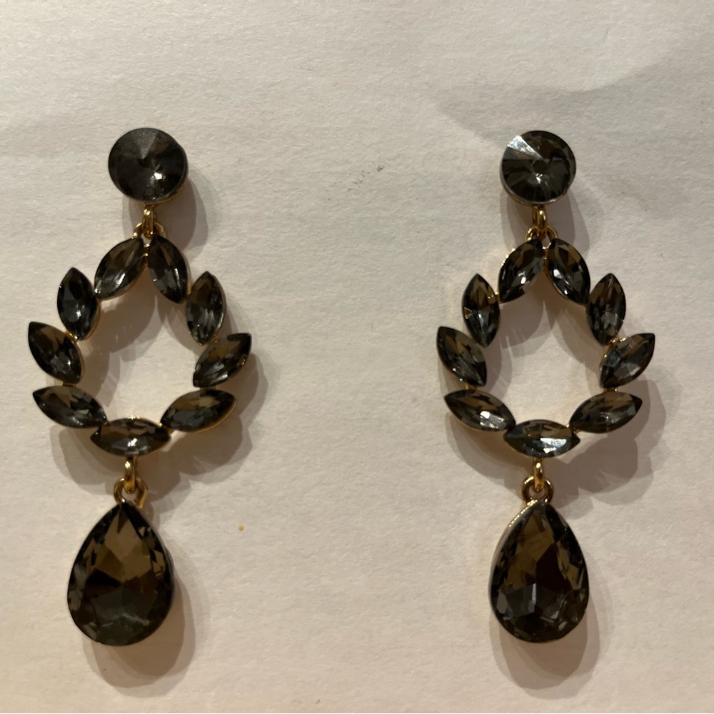 Smoky Rhinestone Earrings